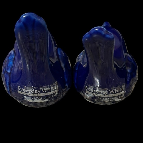 Every Day White By Fitz & Floyd Blue Bird Salt & Pepper Shakers NWT - Picture 3 of 5